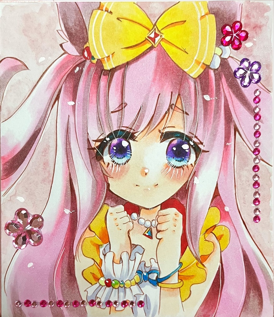 手描きイラストミニ色紙　アグネスデジタル【40】ウマ娘