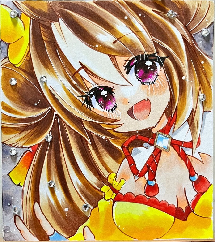 手描きイラストミニ色紙　コパノリッキー【62】ウマ娘