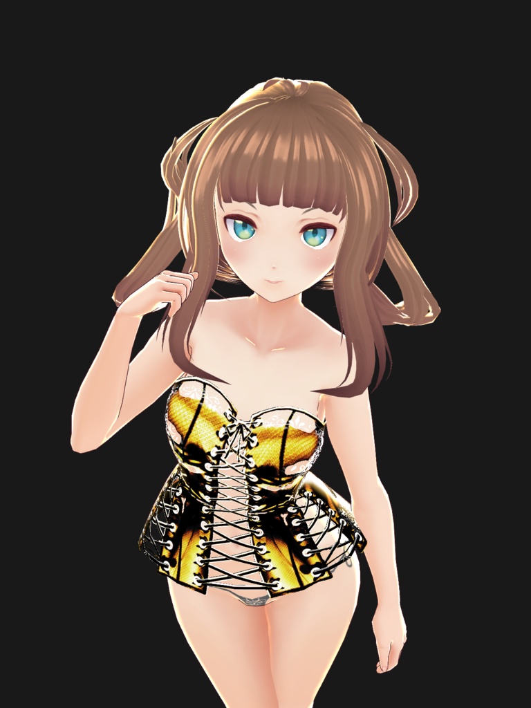 vroid用　ボンテージ　イエロー