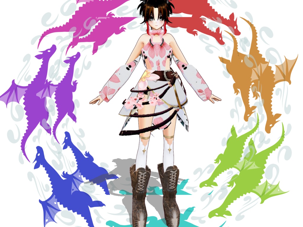 エルフ　ドレス (パーツ分離可能です）