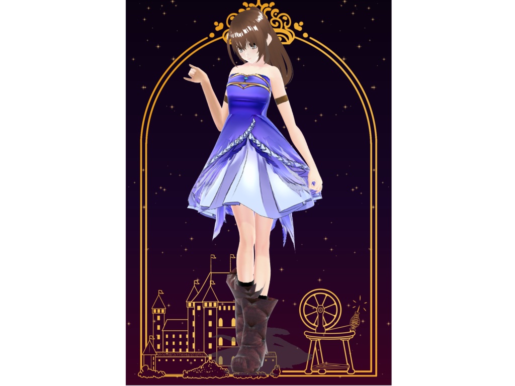 スタンダードドレス　ドレス　腕飾り　ブーツセット