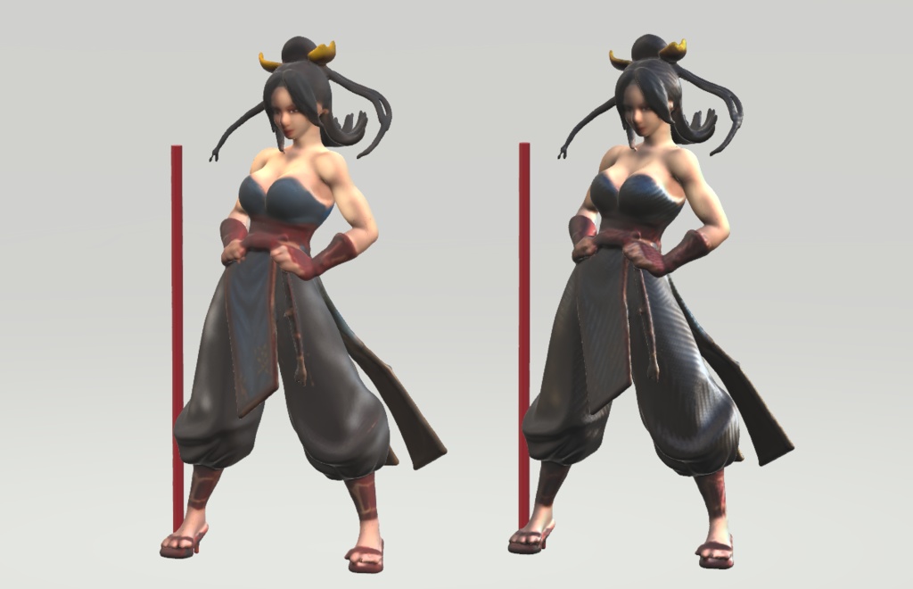３D　中国拳法使い　GLBファイル　VRM Posing Desktop読み込み可能
