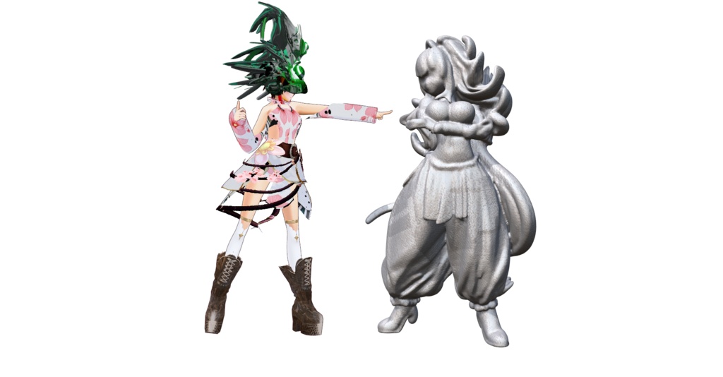 石造 GLBファイル VRM Posing Desktop読み込み可能 - shirokuro2020 - 3/3