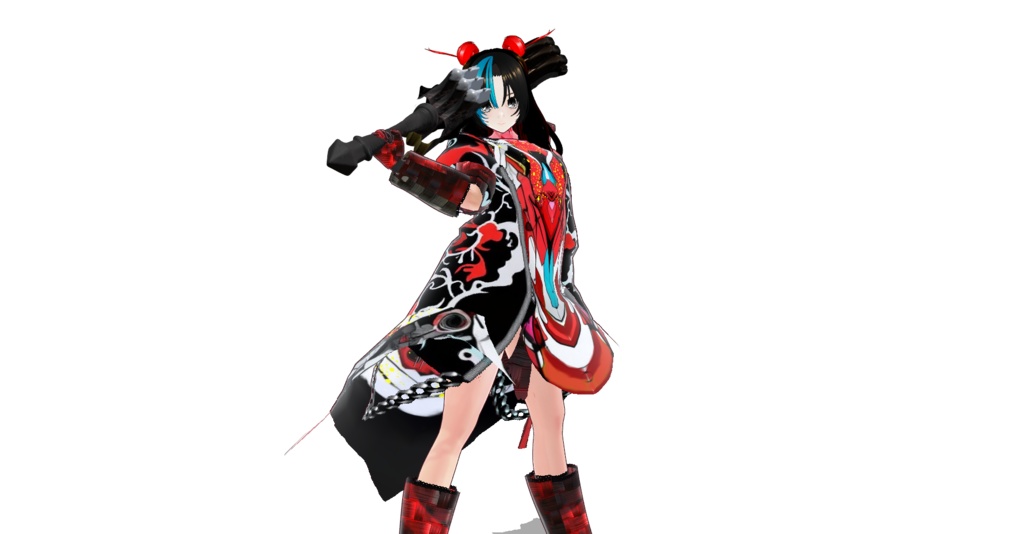 ソード三枚刃　GLBファイル VRM Posing Desktop読み込み可能