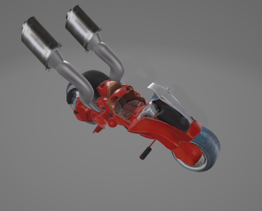 サイバーパンクバイク２　GLBファイル VRM Posing Desktop読み込み可能　