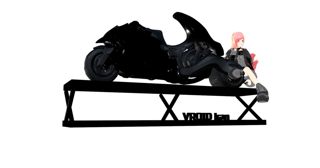 モーターバイク兜　お試し版　GLBファイル VRM Posing Desktop　PowerPoint読み込み可能