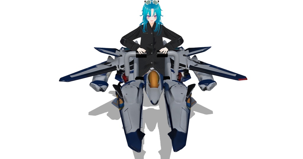 操縦戦闘機　GLBファイル VRM Posing Desktop　読み込み可能