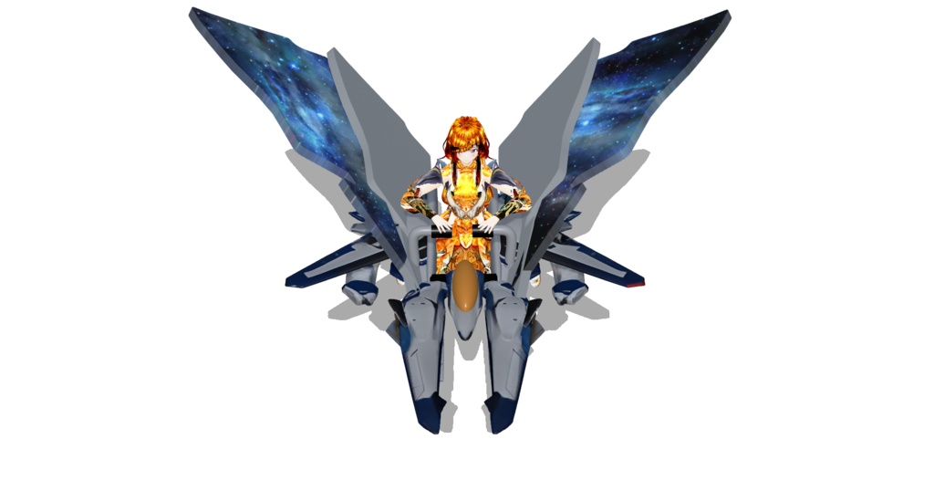 操縦戦闘機アゲハ　GLBファイル VRM Posing Desktop　読み込み可能