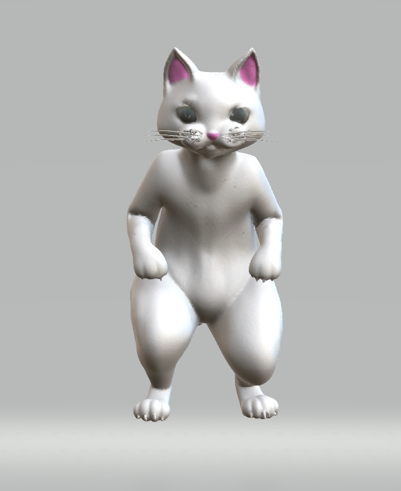 しろねこ　しろちゃん　GLBファイル VRM Posing Desktop読み込み可能