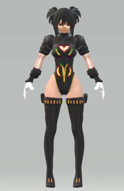 塗り絵ちゃん　３D塗り絵　GLBファイル VRM Posing Desktop　読み込み可能