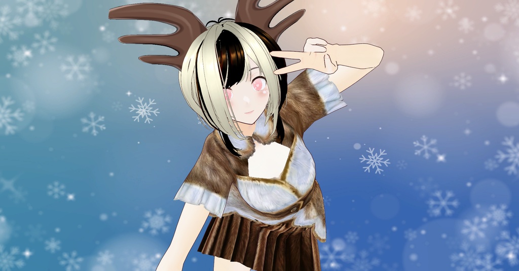 Xmasワンピースセットトナカイvroidcustomitem