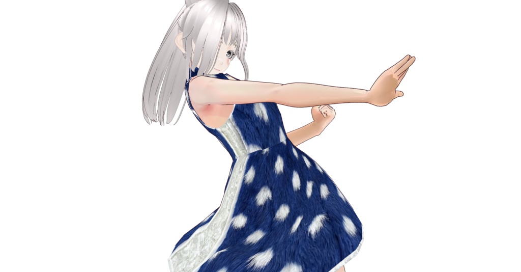 もこもこ水玉ワンピースvroidcustomitem