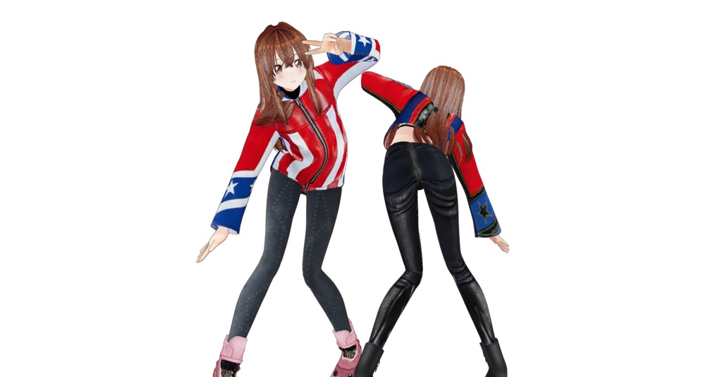 ジャケットライダー&ジャケットライダー2ショートステッチvroidcustomitem