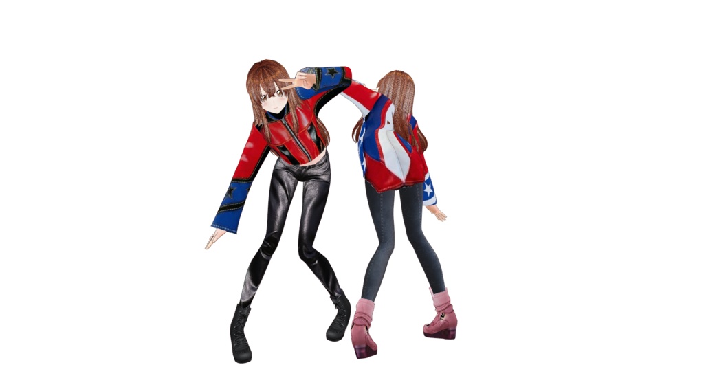 ジャケットライダー&ジャケットライダー2ショートステッチvroidcustomitem