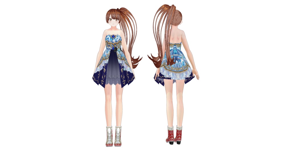 クリスタルドレスvroidcustomitem