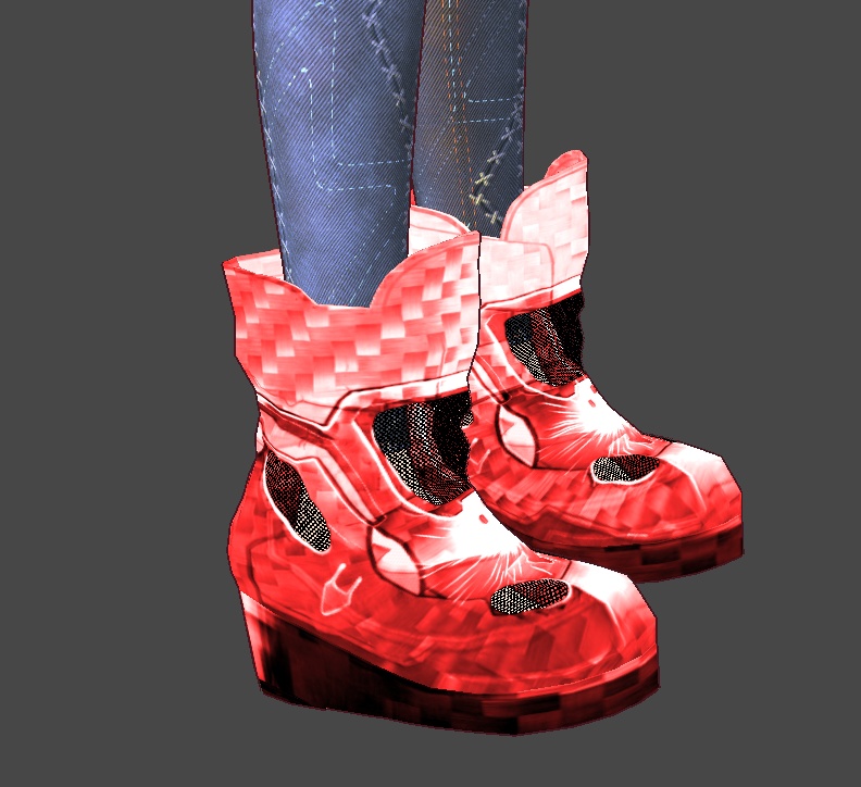 カーボンレッドシューズ