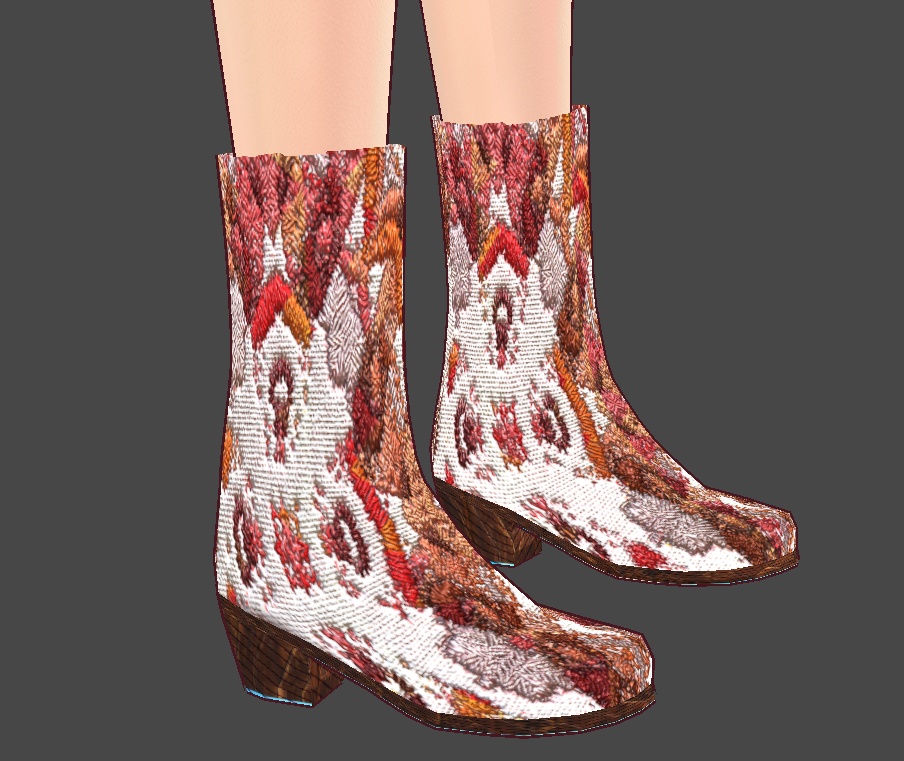 毛糸ブーツ３vroidcustomitem