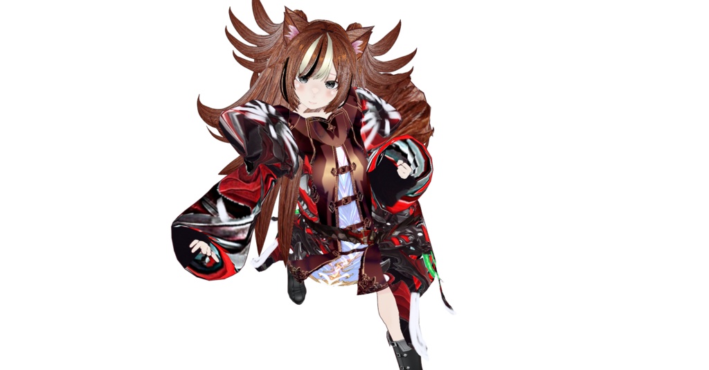 cluster使用可能アバター　ウルフちゃん２ - shirokuro2020 - 2/2