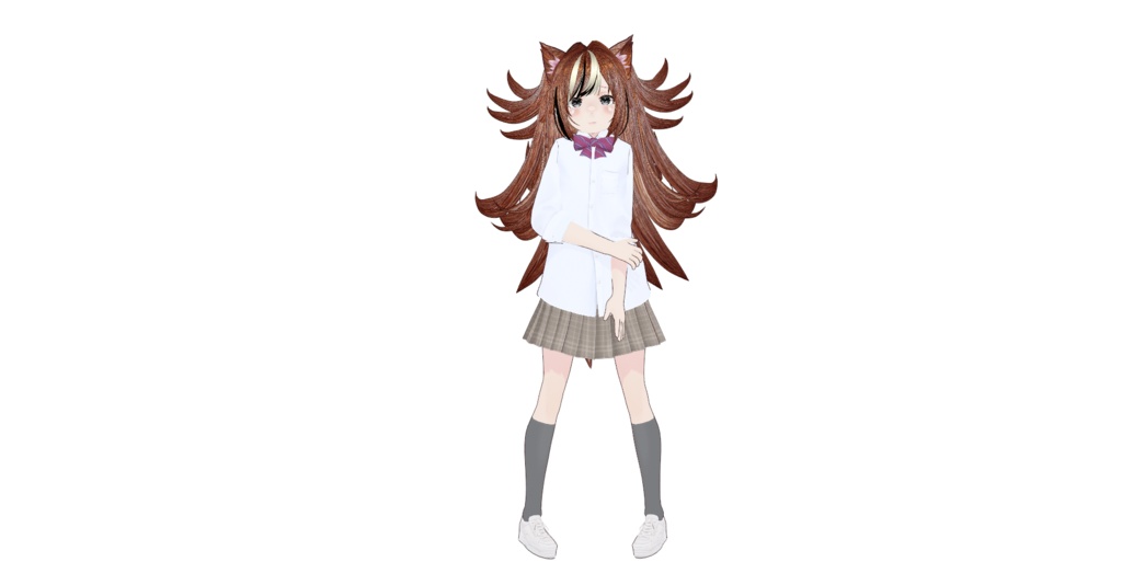 cluster使用可能アバター　ウルフちゃん3 - shirokuro2020 - 2/2