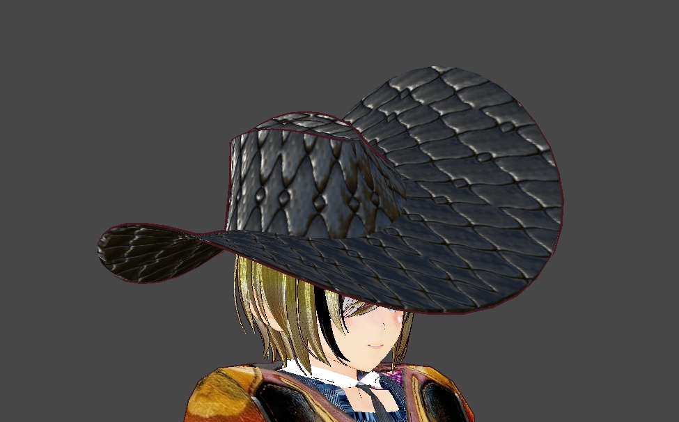 ウエスタンハットカーボンブラックvroidcustomitem