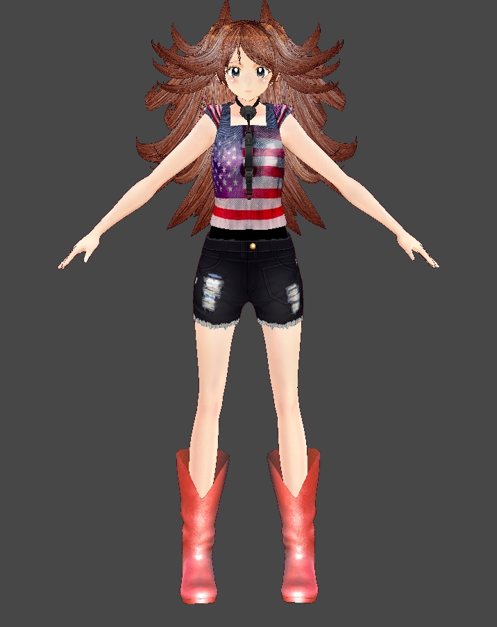 レザーブーツブラウン２vroidcustomitem