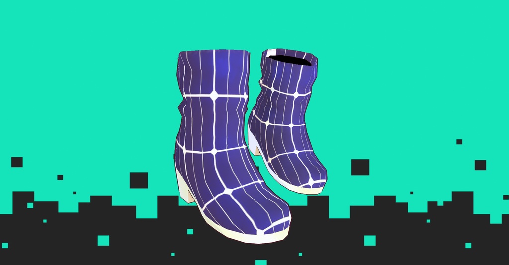 タイルショートブーツvroidcustomitem