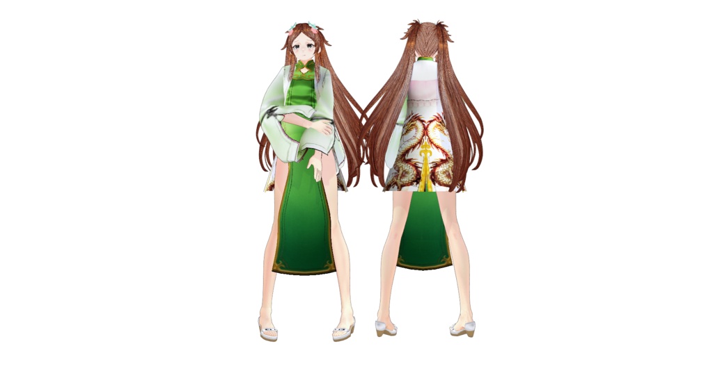 スーパードラゴンチャイナマスカットグリーンvroidcustomitem