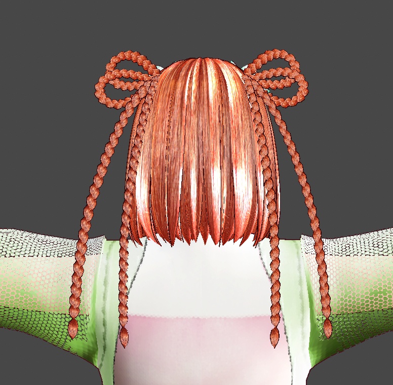 スパイラルつけ髪vroidcustomitem