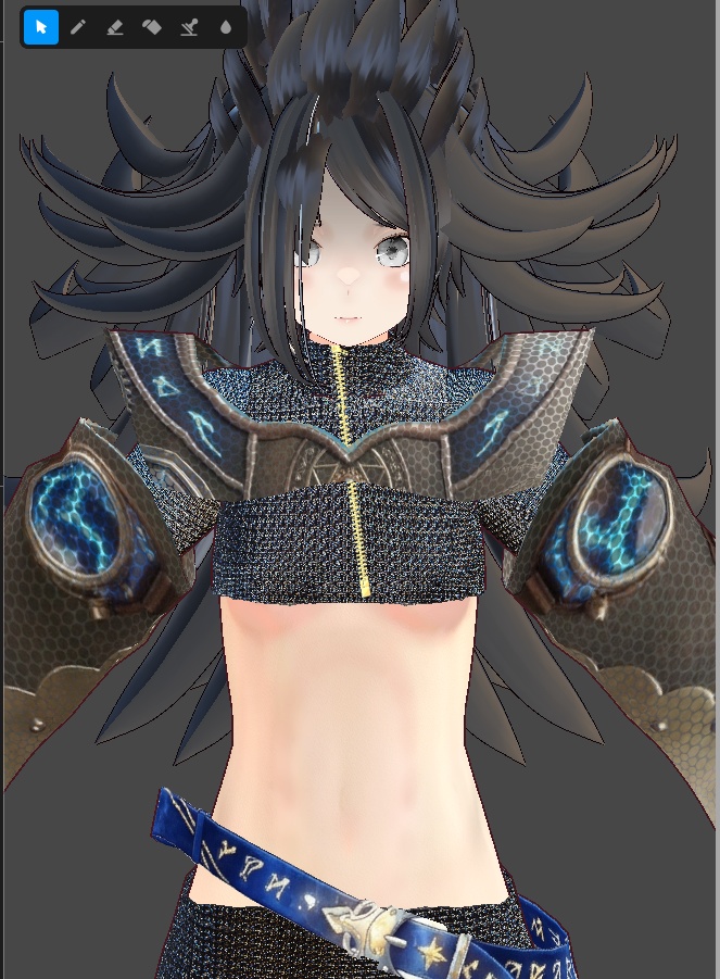 vroidstudio用スタンプ　ボタンスタンプファスナー