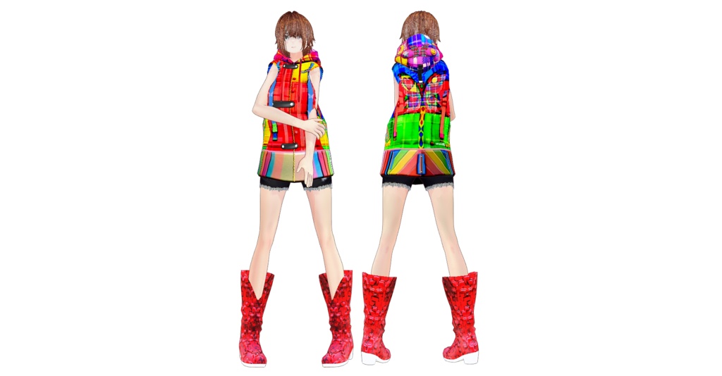 vroid館ダウンベスト２vroidcustomitem