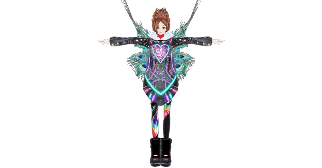 孔雀フレア２vroidcustomitem