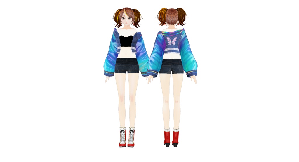 ショートスカジャンセットvroidcustomitem