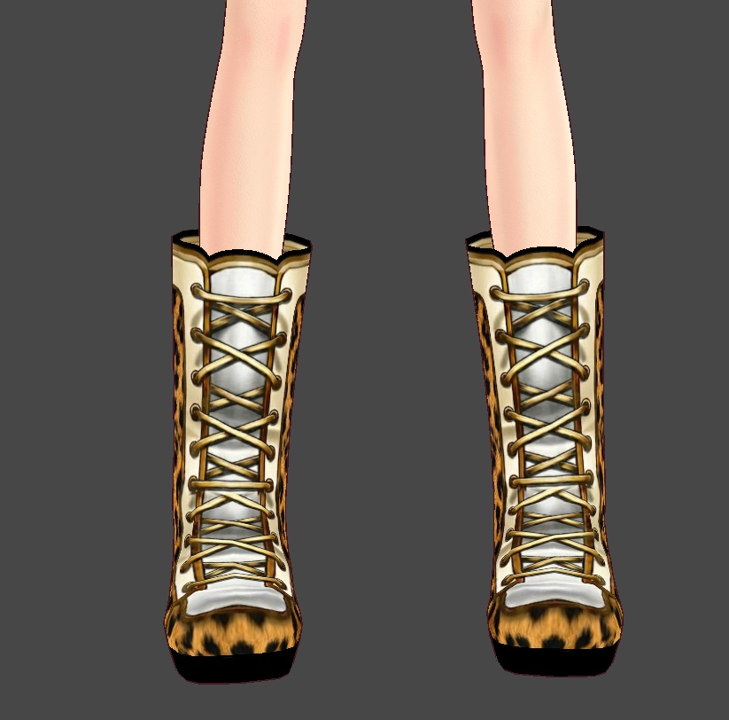 カジュアルブーツ　ロング　アニマルvroidcustomitem