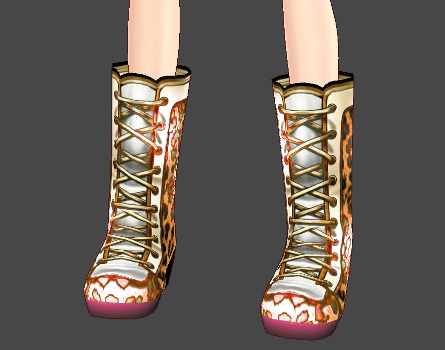 カジュアルブーツ　ロングアニマル２vroidcustomitem