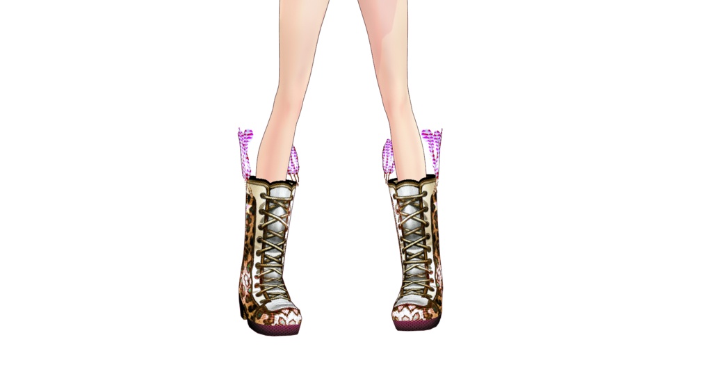 カジュアルブーツ　ロングアニマル３vroidcustomitem