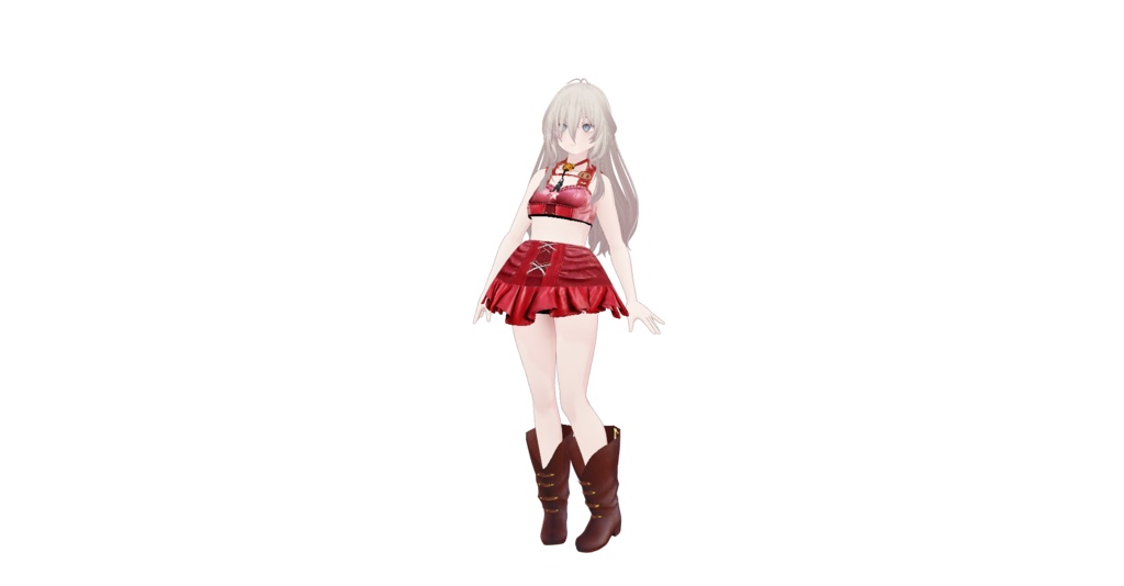 レザーレッドドレス