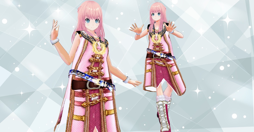 ピンクのドレス