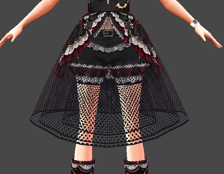 ゴスロリクロス用　メッシュスカート