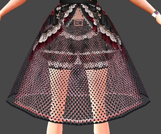 ゴスロリクロス用　メッシュスカート2