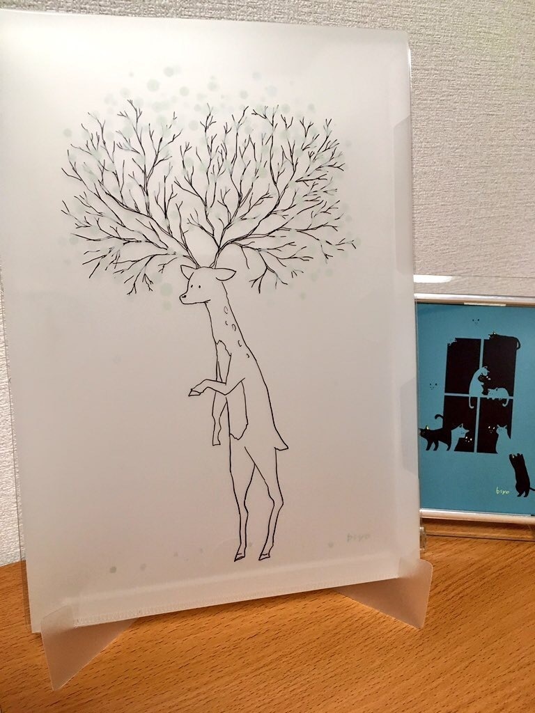 鹿クリアファイル