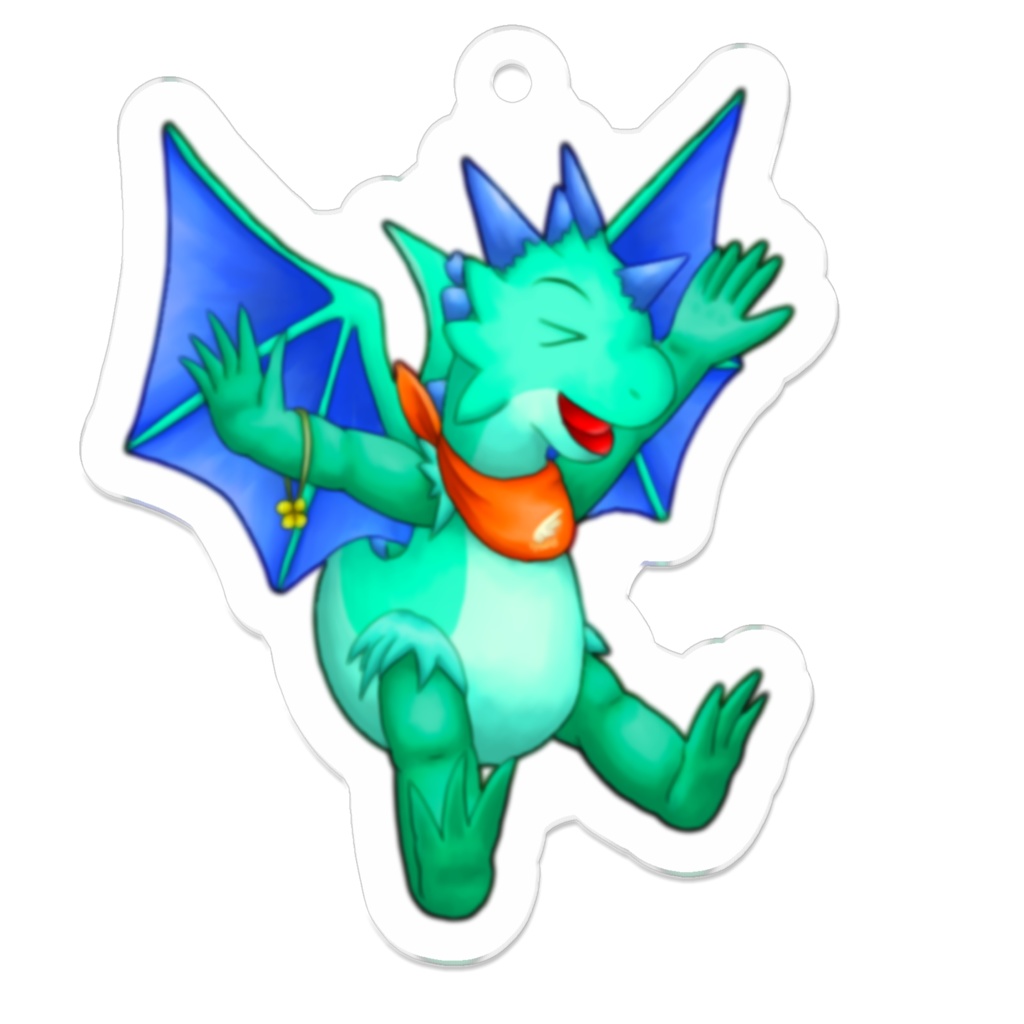 とびはねドラゴン (アクリルキーホルダー)
