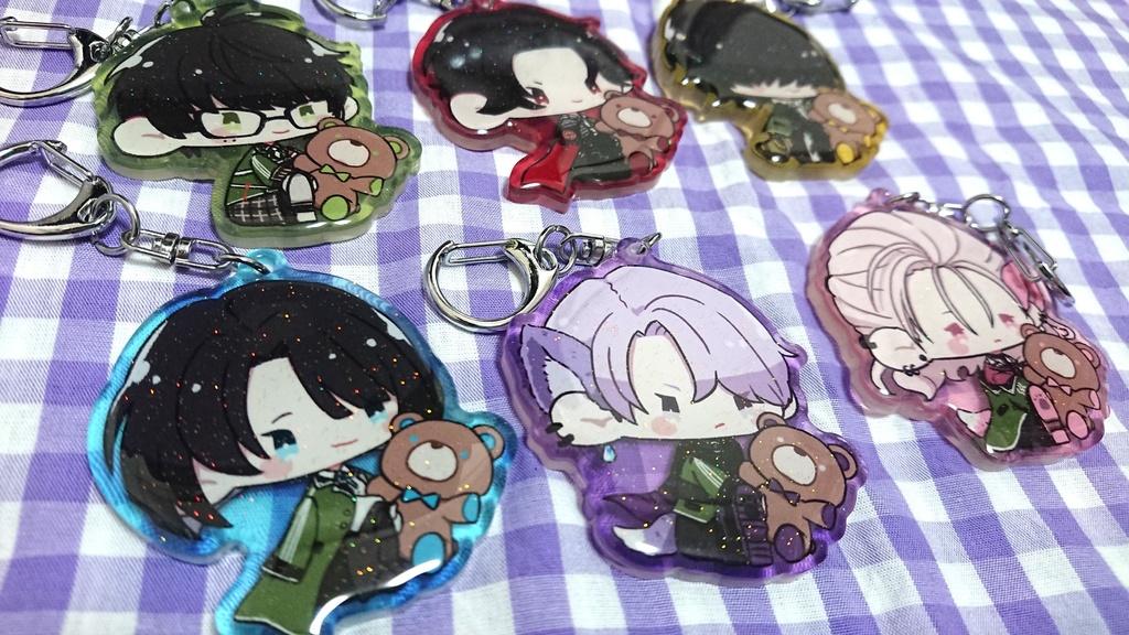 江派ぷっくりキラキラキーホルダー