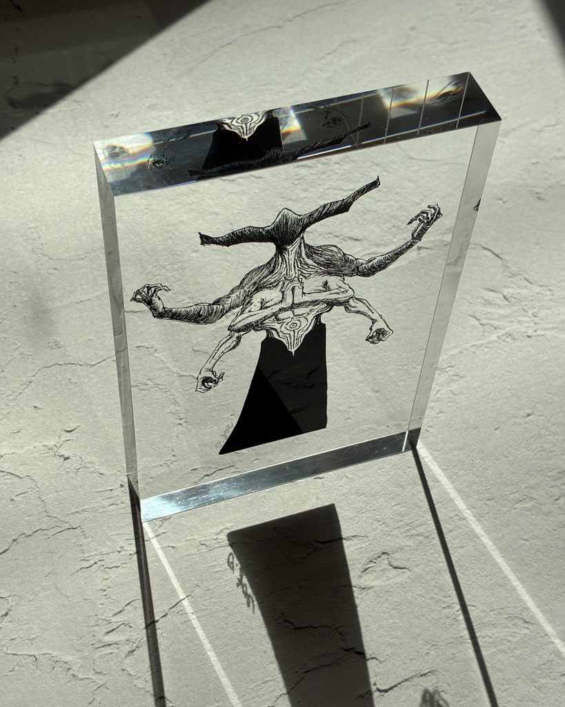【10点限定・直筆サイン入】プレミアム・アクリルブロック "The Four-Armed Deity"