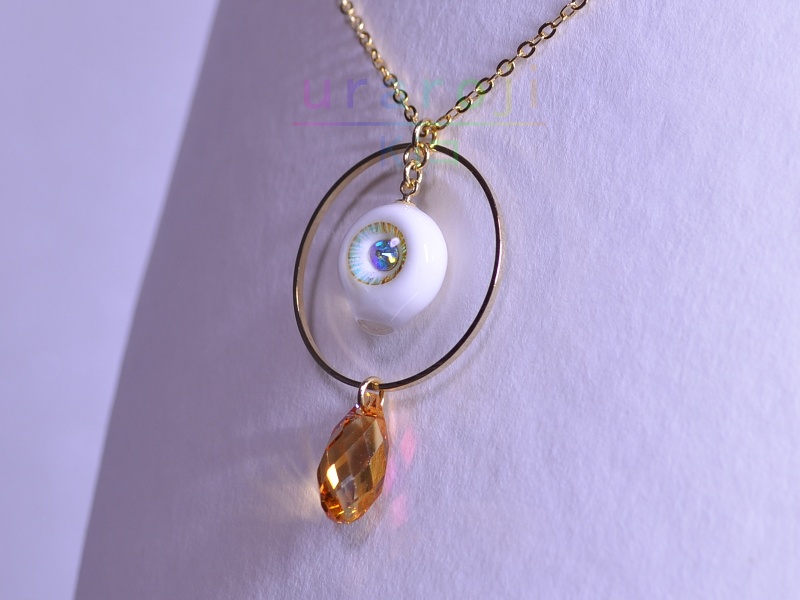 目玉フープネックレス・ゴールド