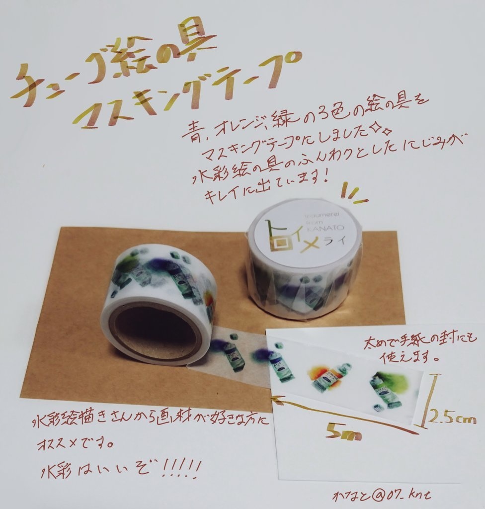 絵の具柄マスキングテープ