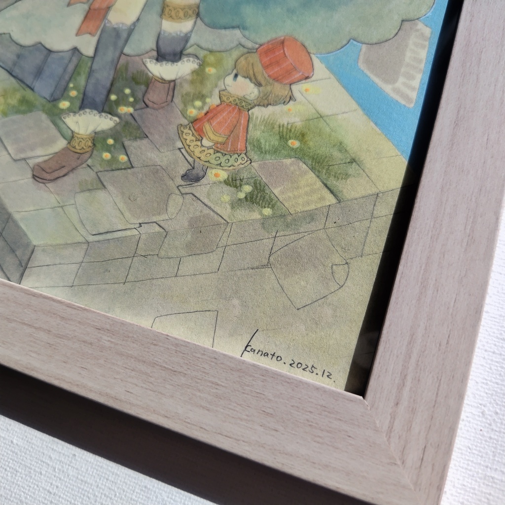 【額装原画】青の箱庭