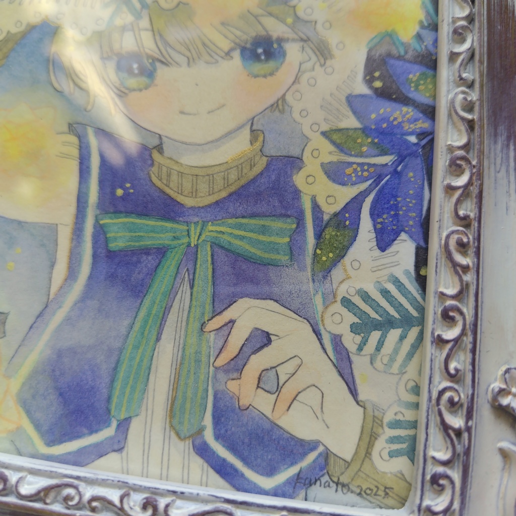 【額装原画】降り注ぐコメット