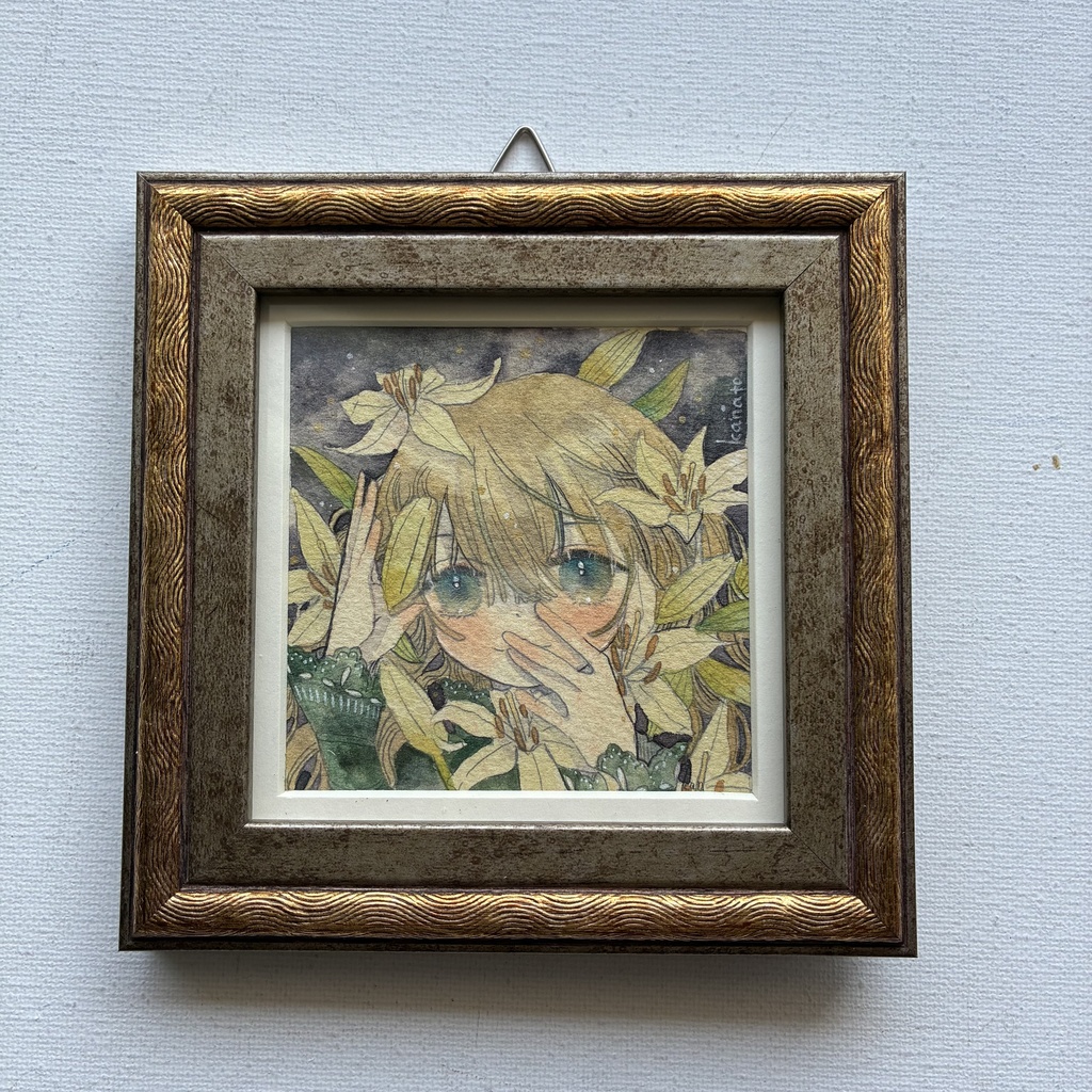 【額装原画】しらゆり