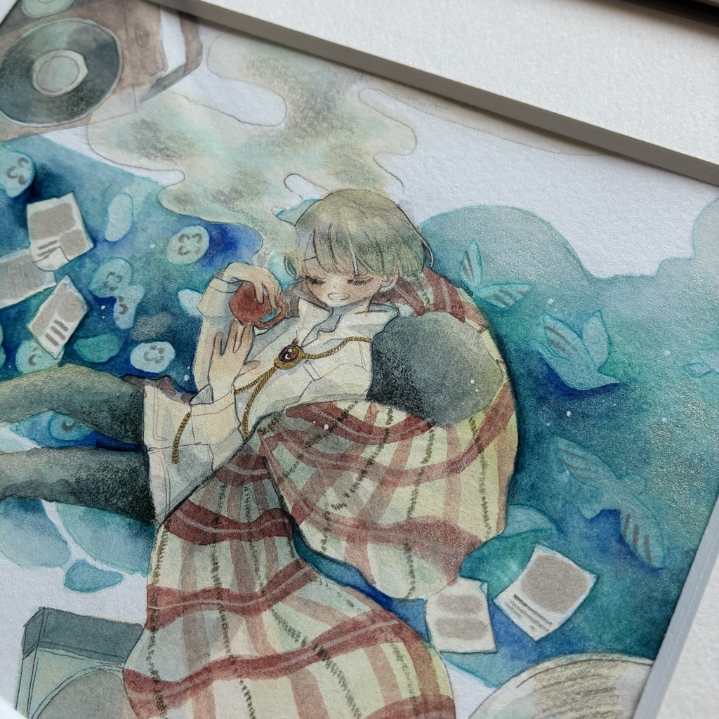 【額装原画】一杯分の蒼溟