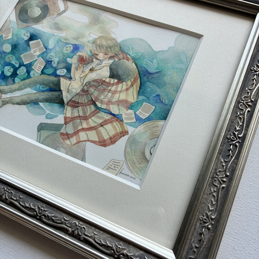 【額装原画】一杯分の蒼溟